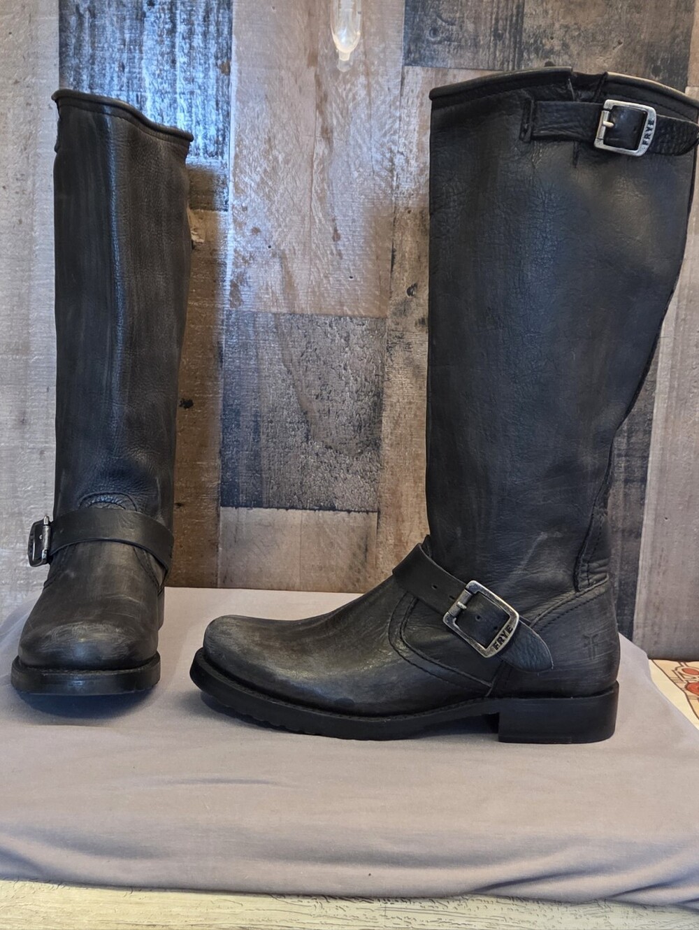 Frye Veronica Slouch Boots, Black Leather,  LIKE NEW Size 8